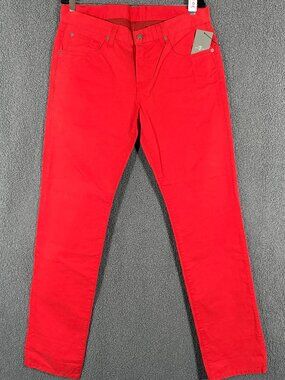 7 For All Mankind The Straight Pants - Men's Size 34*33 - Red